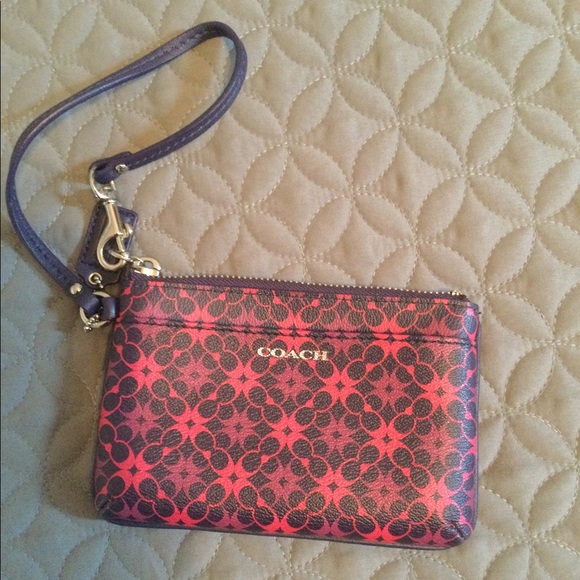 Coach Handbags - Coach Pink and Purple Wristlet